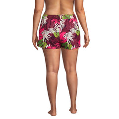 Women's Plus Size 3" Packable Cover-up Swim Shorts