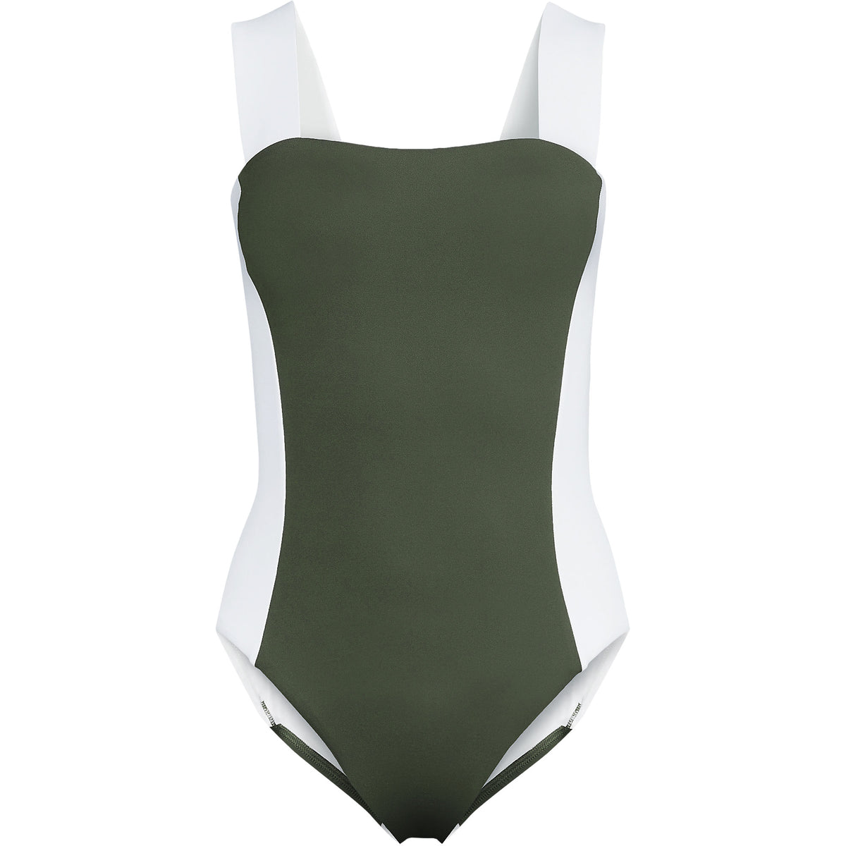 Women's Plus Size Square Neck High Leg One Piece Swimsuit