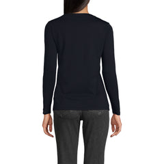 Women's Supima Jersey Long Sleeve Button Henley