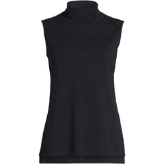 Women's Fine Gauge Sleeveless Mock Sweater