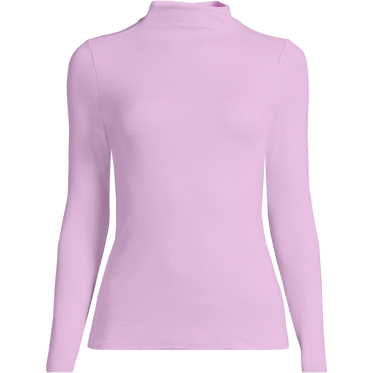 Women's Drapey Rib Skimming Long Sleeve Mock Neck