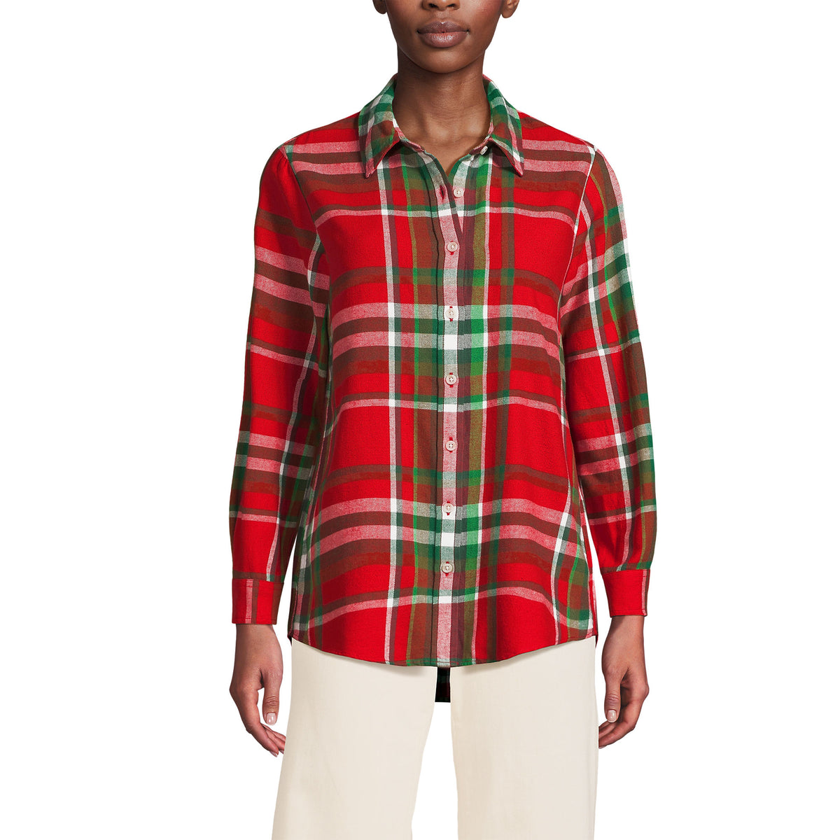 Tall Flannel Boyfriend Long Sleeve Shirt