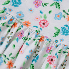 Girls Short Sleeve Gathered Waist Jersey Dress