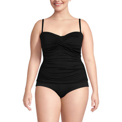 Women's Plus Size Bandeau Tankini Swimsuit Top