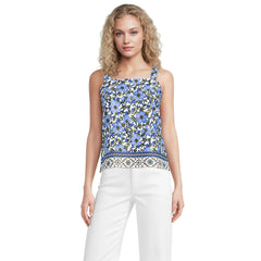 Women's Poplin Square Neck Sleeveless Shell