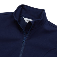 Boys Husky Long Sleeve Knit Full Zip Mock Neck Sweatshirt