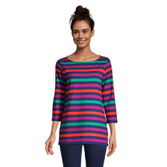 Women's 3/4 Sleeve Heavyweight Jersey Boatneck Tunic