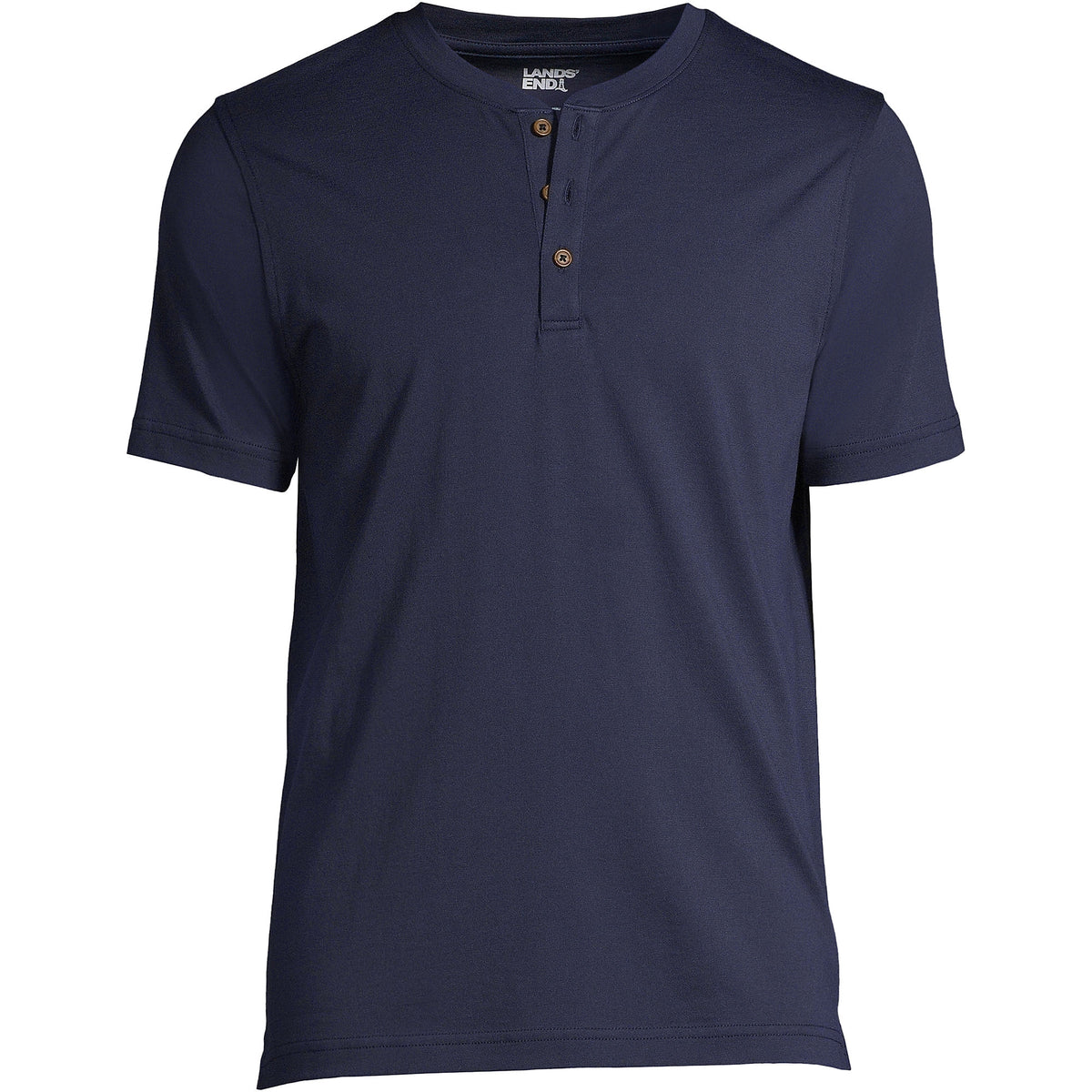 Men's Tall Short Sleeve Cotton Supima Jersey Henley