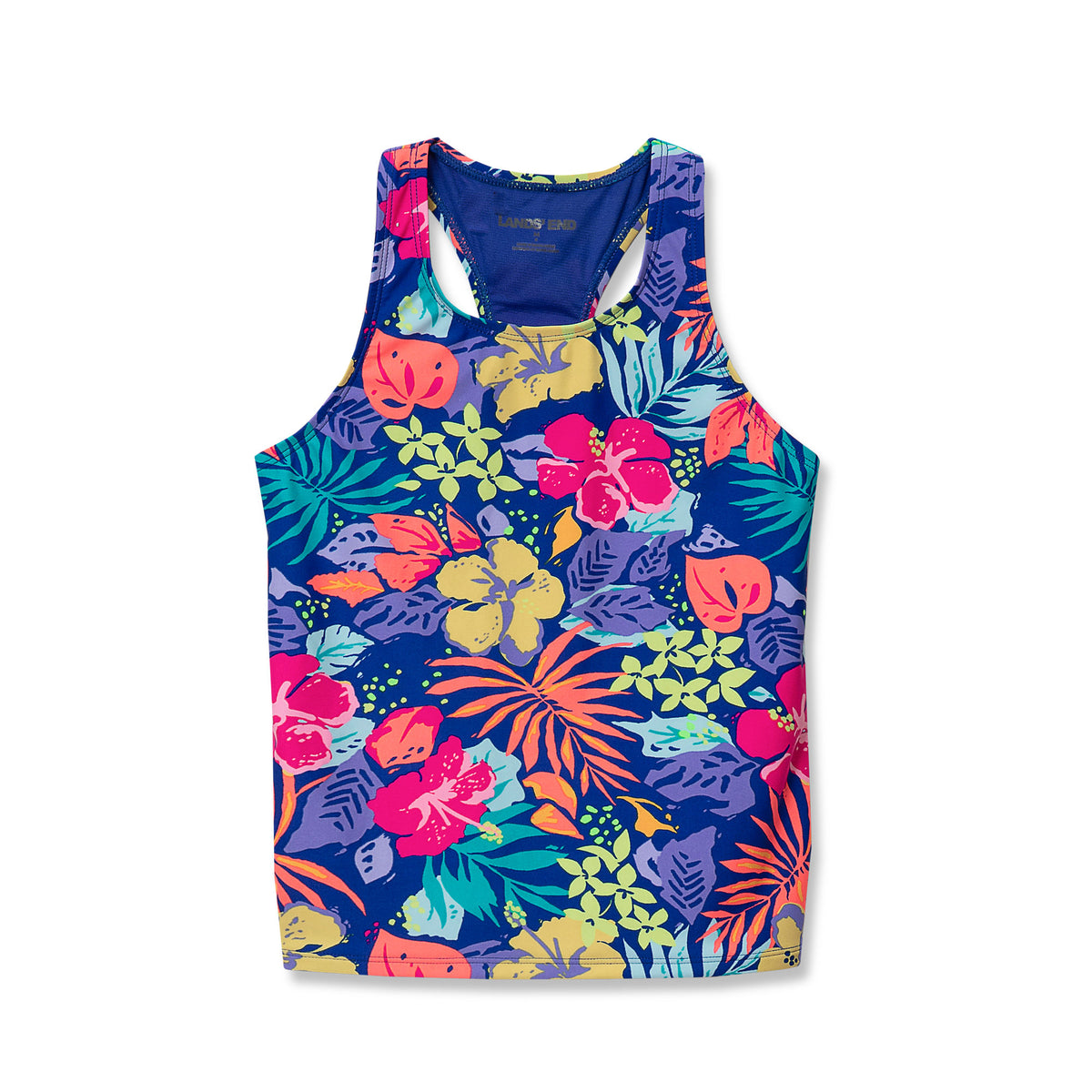 Girls Plus Chlorine Resistant Racer Back Tankini Swim Top