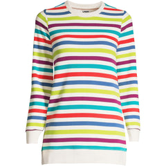 Women's Petite Serious Sweats Crewneck Long Sleeve Sweatshirt Tunic