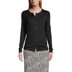 Women's Petite Performance Crew Cardigan Sweater