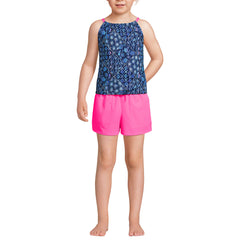 Girls Chlorine Resistant Tankini Top Woven Short Set