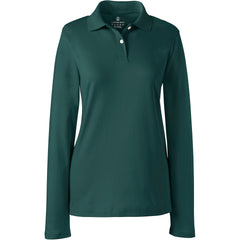 School Uniform Women's Long Sleeve Feminine Fit Interlock Polo Shirt
