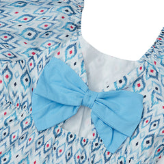 Girls Short Sleeve Bow Dress