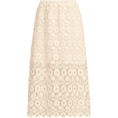 Women's Lace Overlay Midi Skirt