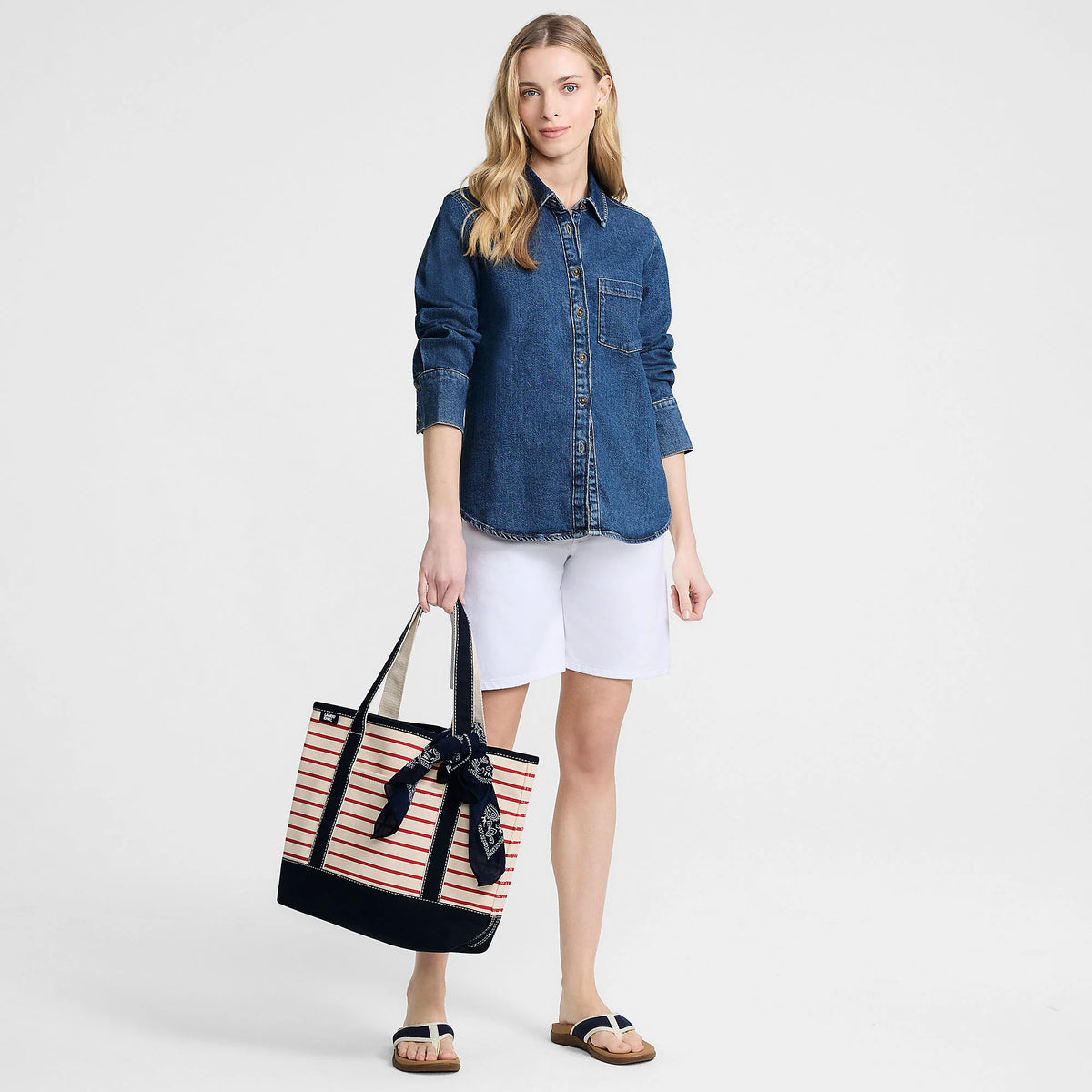 Women's Soft Denim Twill Button Front Shirt
