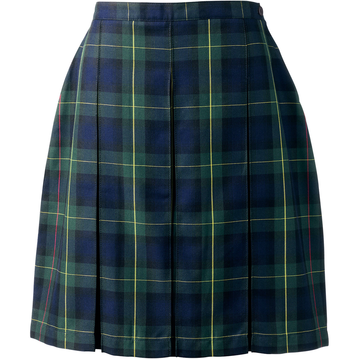 Women's Top of the Knee Plaid Box Pleat Skirt