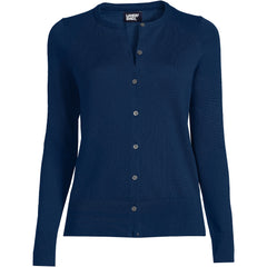 Women's Plus Size Fine Gauge Cotton Cardigan Sweater