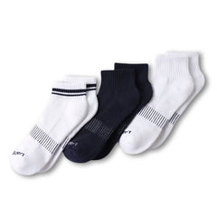 Men's Performance Half Cushion Quarter Crew Socks 3 Pack