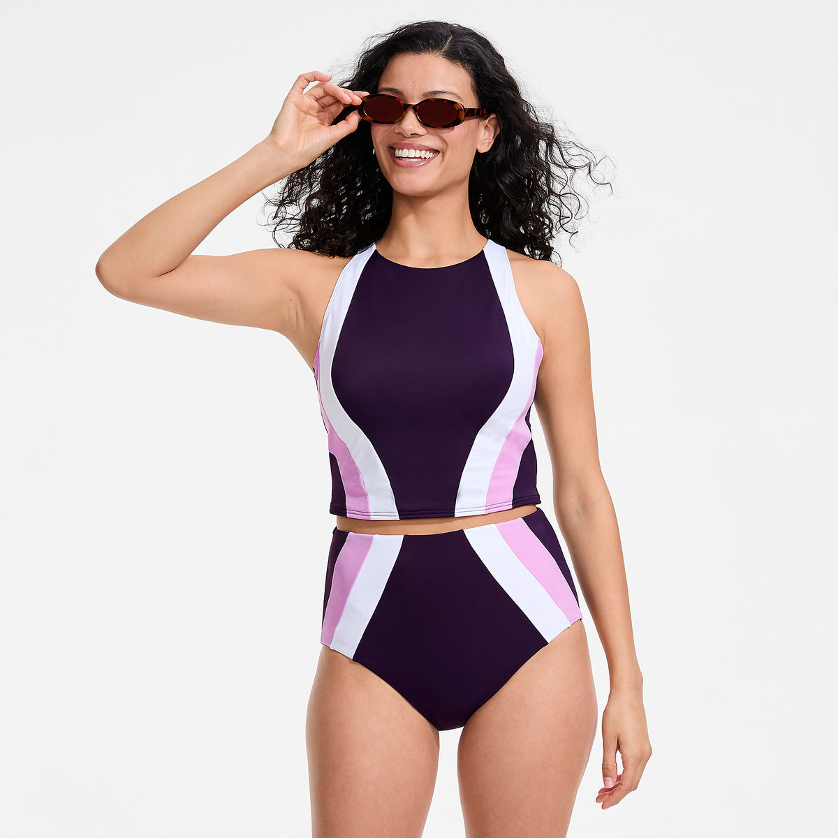 Women's Tugless Contour Portrait Back Midkini Set