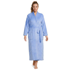 Women's Plus Size Cozy Plush Long Wrap Robe