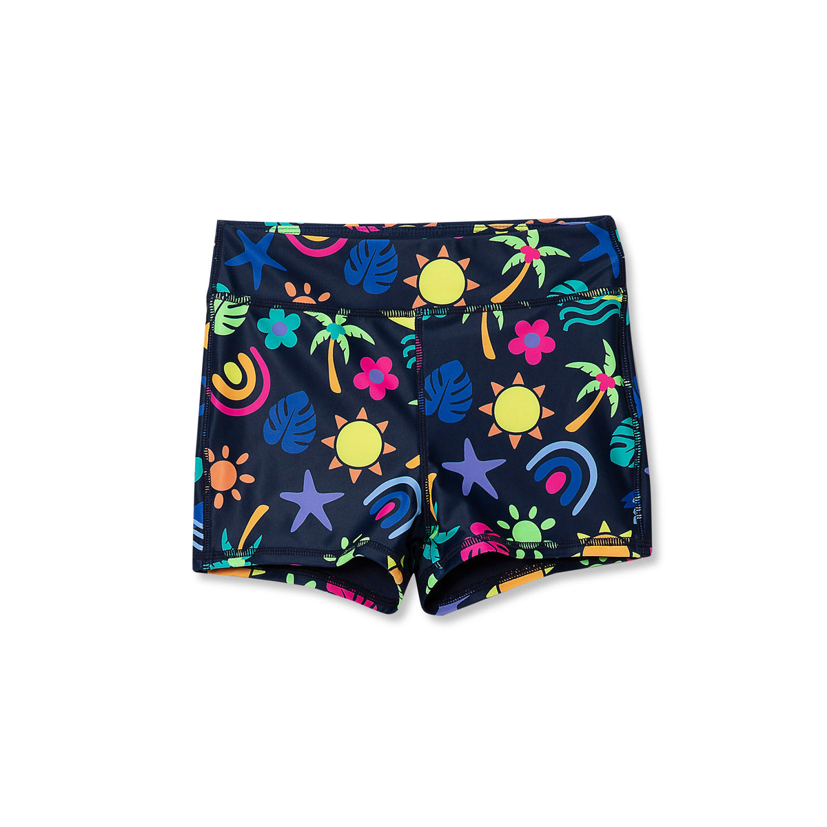 Girls Slim Chlorine Resistant Swim Boyshort