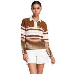 Women's Petite Drifter Rugby with Woven Collar Sweater