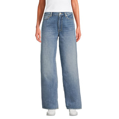 Women's Petite Rigid Denim Mid Rise Baggy Jeans