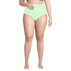 Women's Plus Size Sculpting Suit High Waisted Bikini Bottoms