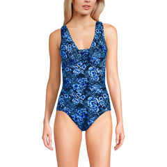 Women's Long Torso SlenderSuit Grecian Low Leg One Piece Swimsuit