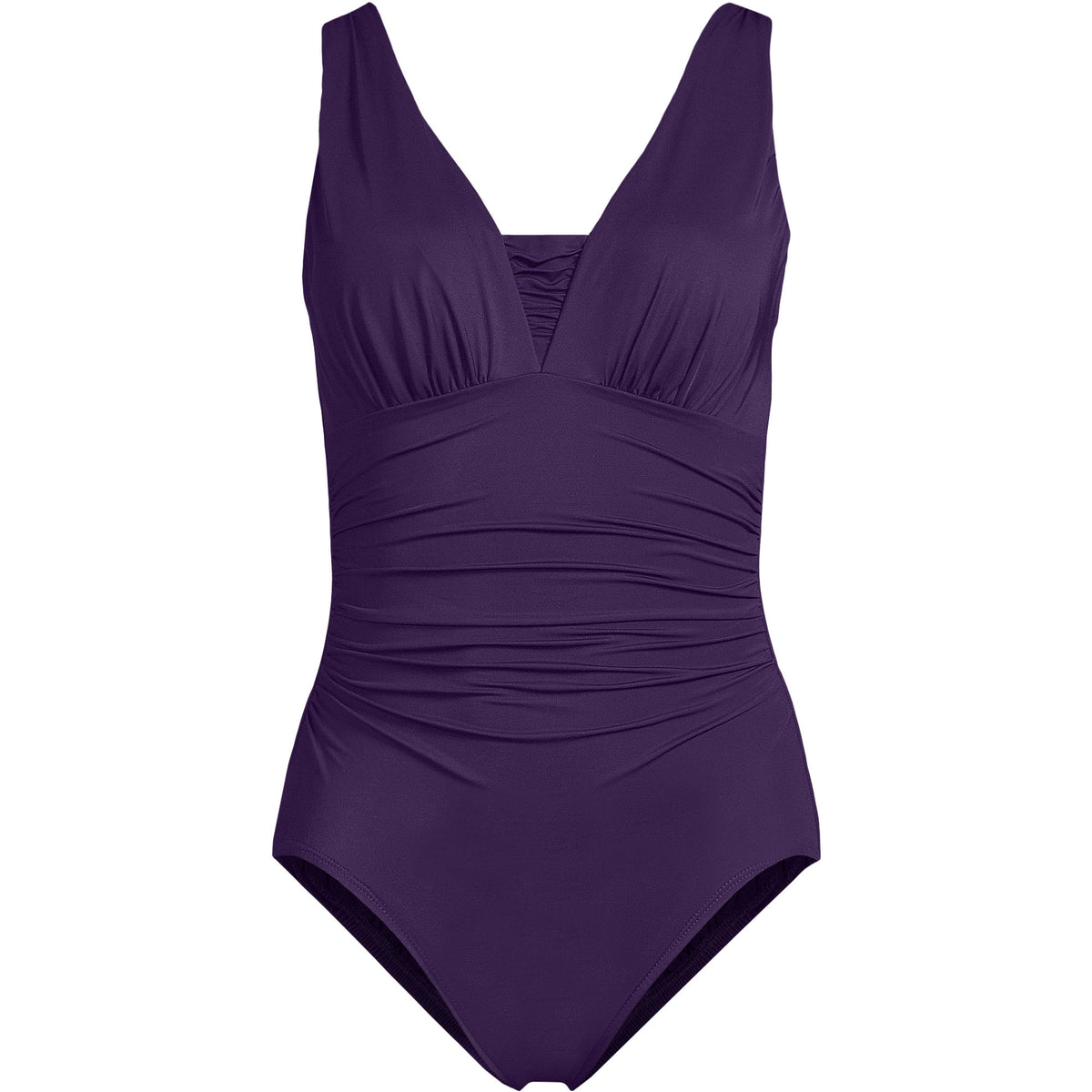 Women's Plus Size DD-Cup New SlenderSuit Grecian Adjustable Low Leg One Piece