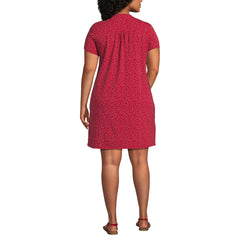 Women's Plus Size Cotton Modal Pintuck Short Sleeve Dress