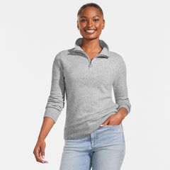 Women's Cashmere Quarter Zip Sweater