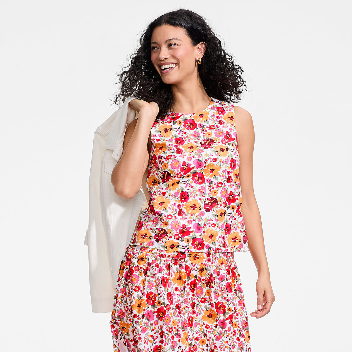 Women's Poplin Sleeveless Shell