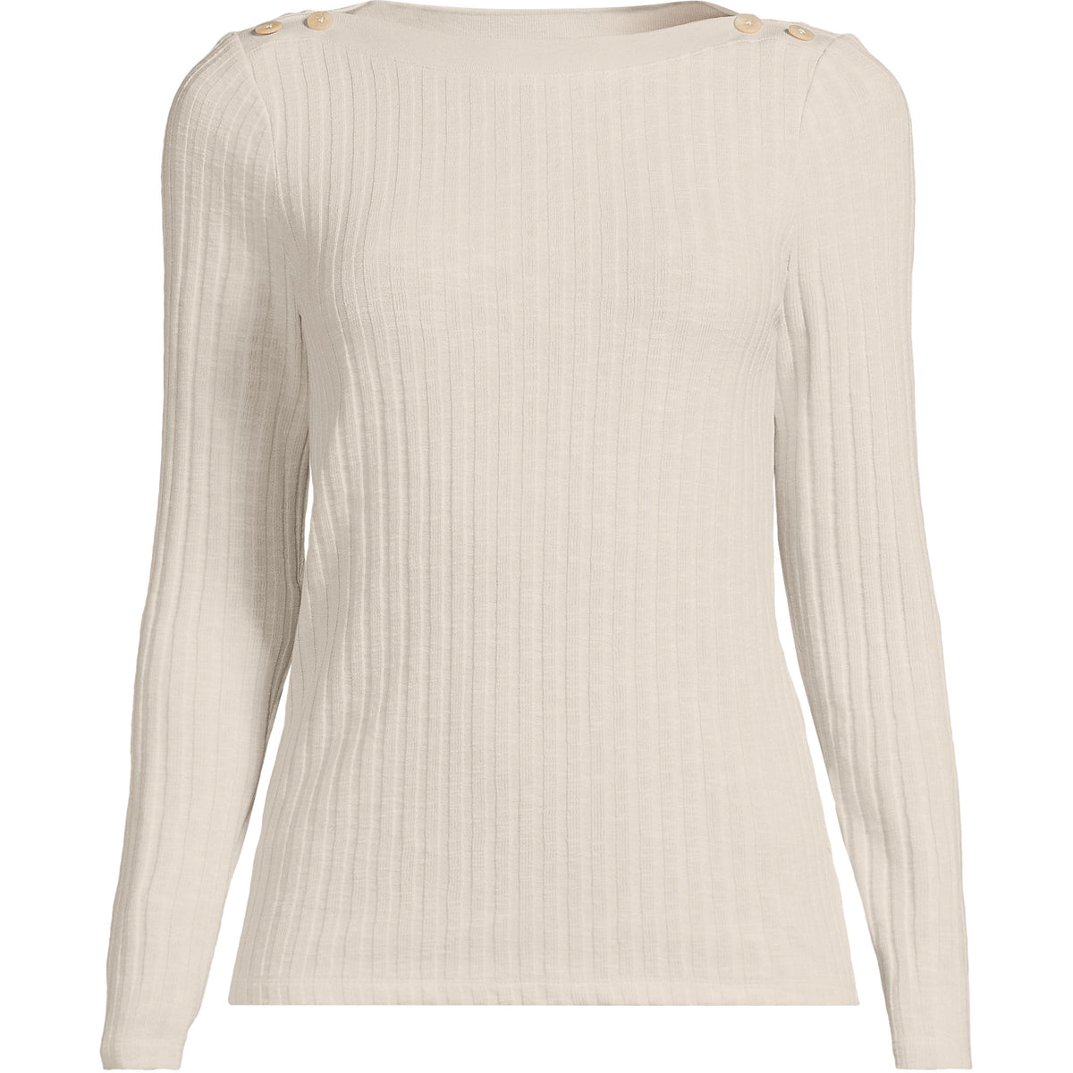 Women's Long Sleeve Coastal Rib Boatneck Top