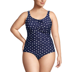Women's Plus Size Long SlenderSuit Carmela Underwire Tummy Control Chlorine Resistant One Piece Swim