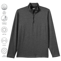 Unisex Big Rapid Dry Space Dye Quarter Zip Pullover Shirt