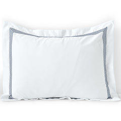 400 Thread Count Premium Supima Cotton No Iron Sateen Embroidered Pillow Sham