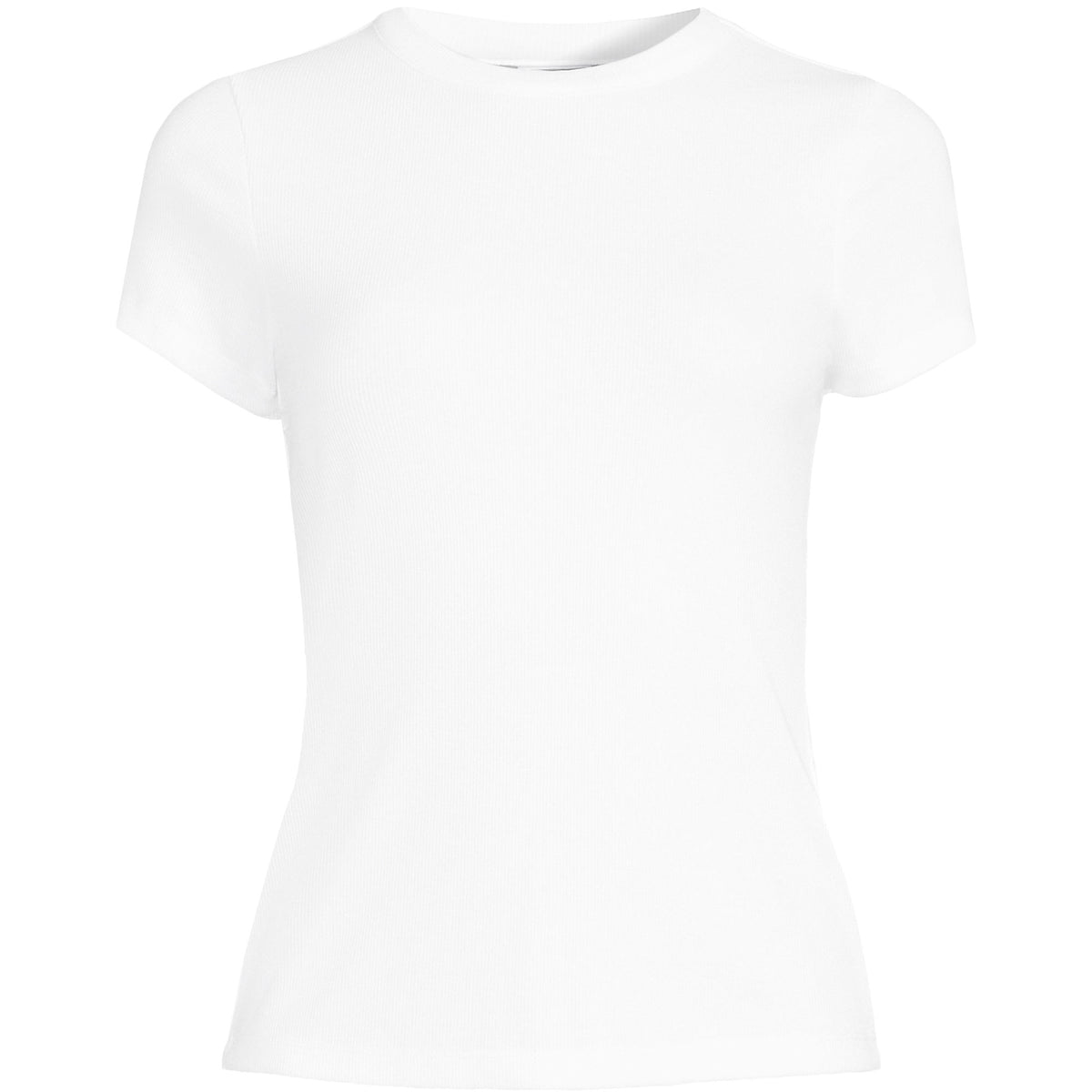 Women's Drapey Rib Fitted Short Sleeve Mini T-Shirt