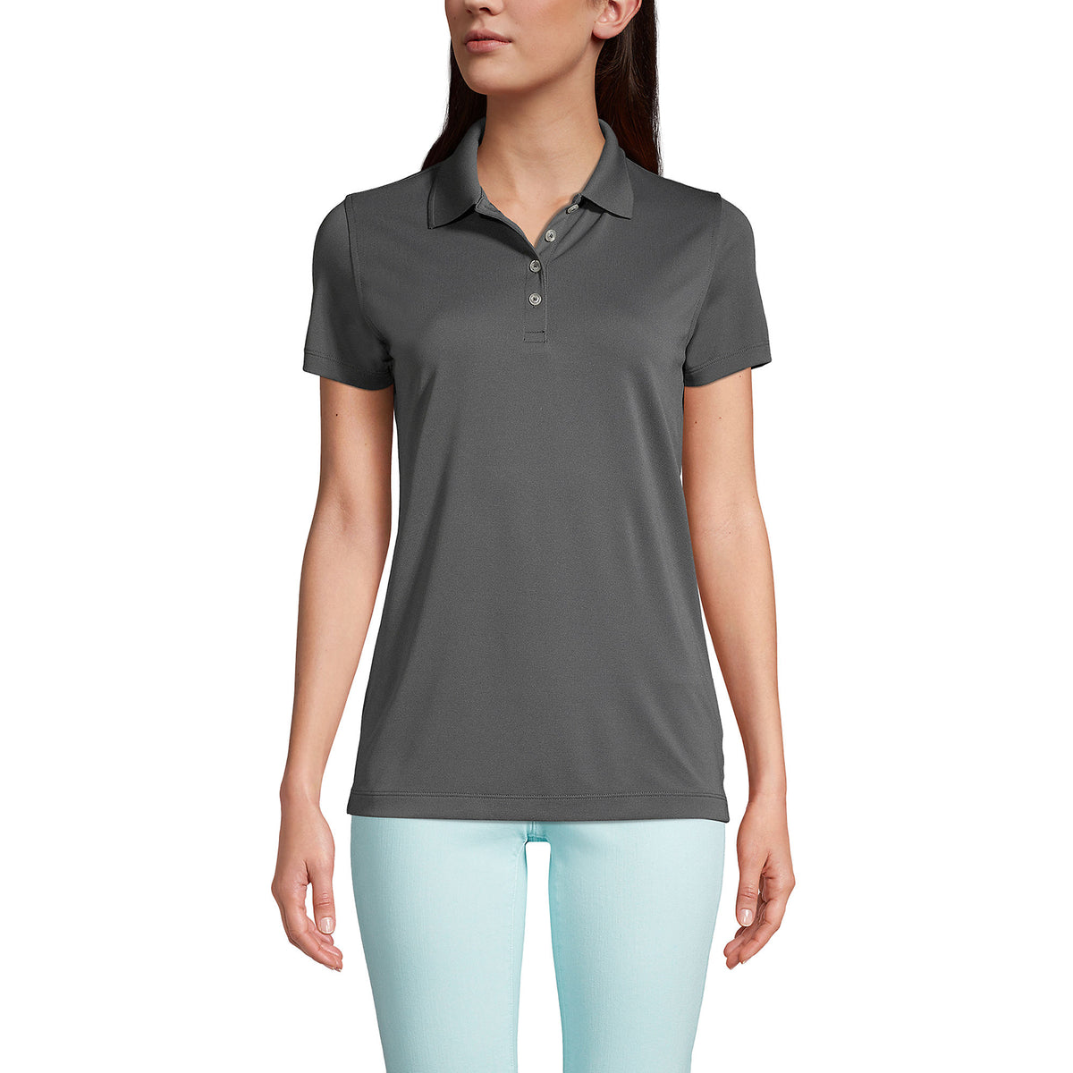 School Uniform Women's Short Sleeve Polyester Polo Shirt