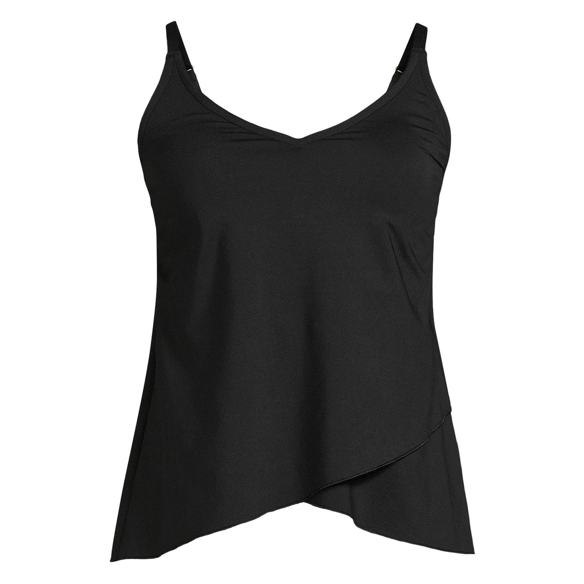 Women's Plus Size Long Torso Tulip Hem Tankini Top