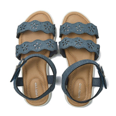 Girls Easy On Flower Sandals