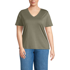 Plus Size Supima Cotton V-Neck T-Shirt