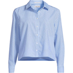 Women's Plus Size No Iron Boxy Cropped Shirt
