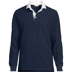 Men's Long Sleeve Honeycomb Pique Rugby