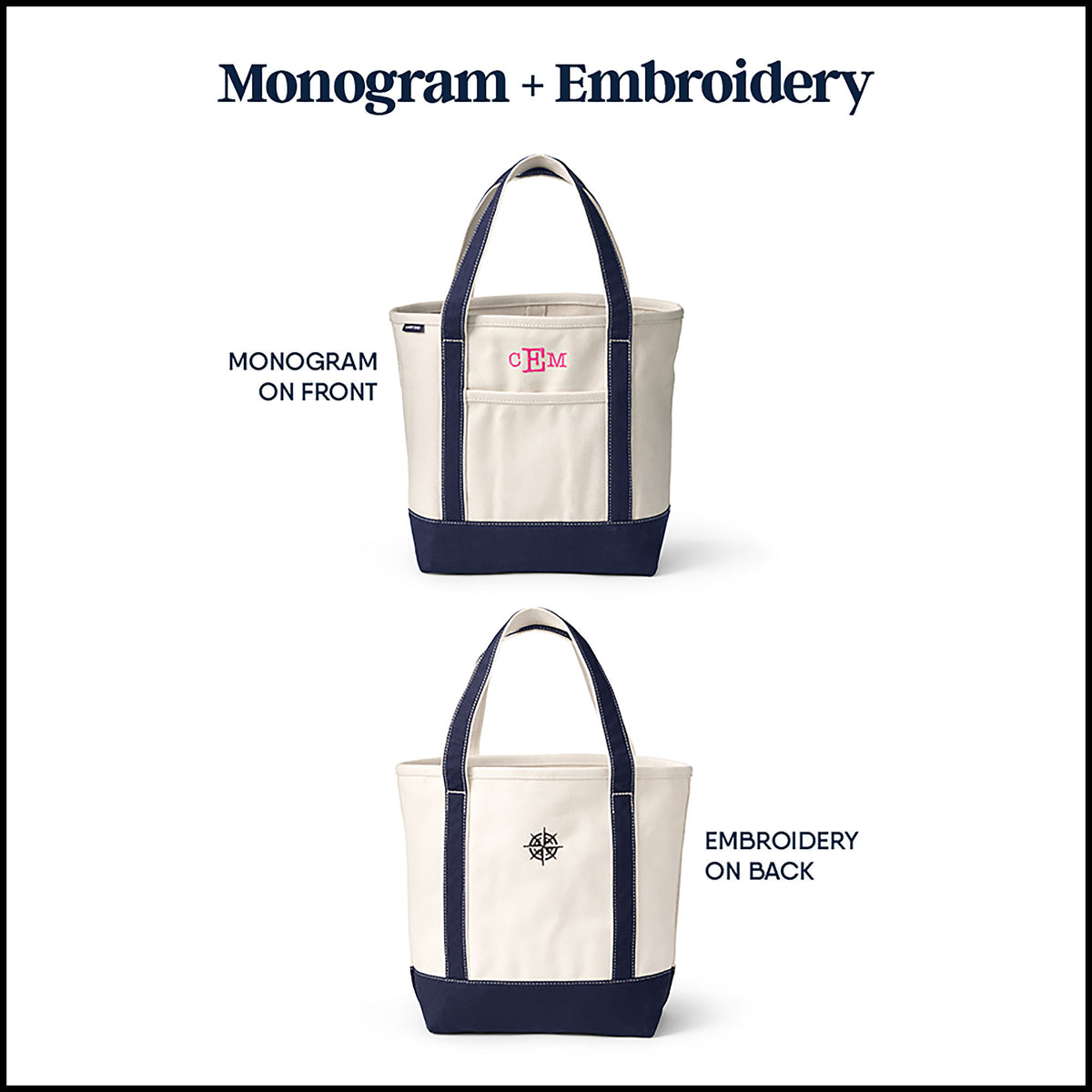 Small Solid Color 3 Pocket Open Top Canvas Tote Bag