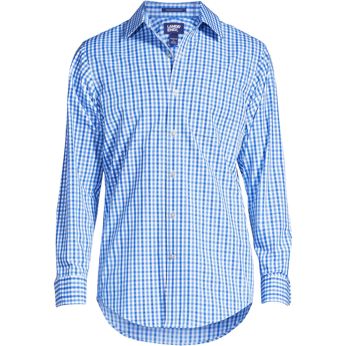Men's Tailored Fit Straight Collar Patterned Broadcloth Shirt