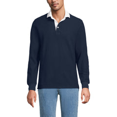 Men's Long Sleeve Honeycomb Pique Rugby