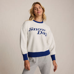 Women's Ultrasoft Placed Jacquard Jersey Crew Neck Sweater