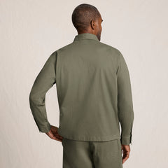 Men's Herringbone Utility Shirt Jacket